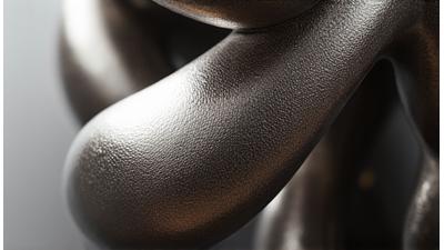 고급스러운 질감의 금속 조형물